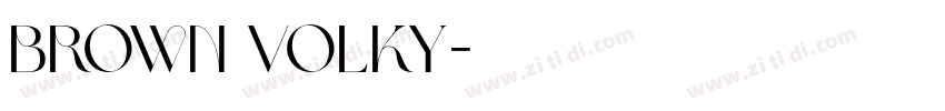 brown volky字体转换